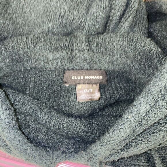 CLUB MONACO Boucle Hoodie Cozy Luxe Loungewear XS Forrest Green - Picture 7 of 9